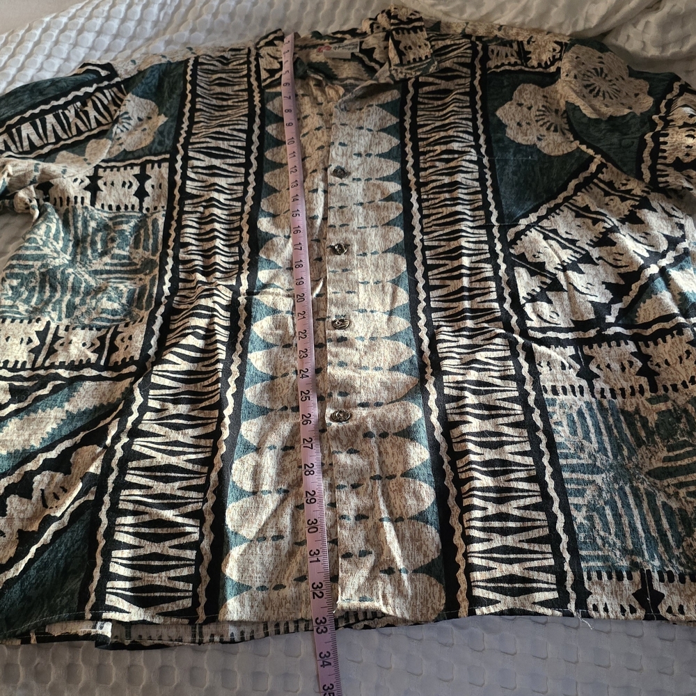 Hilo Hattie Hawaiian Original Men's Casual Button Down Shirt - Black and Brown